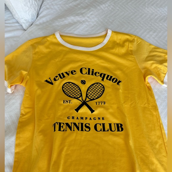 Price drop TODAY! 2 Brand NEW Veuve Clicquot ladies Tees, tennis🥂🎾SO CUTE-Sz S - Picture 2 of 5